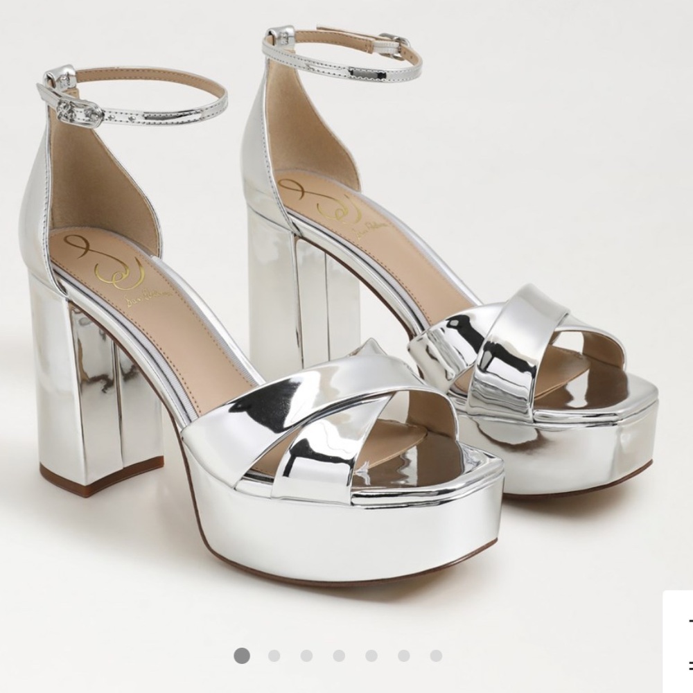 Sam Edelman Silver Platform Heels